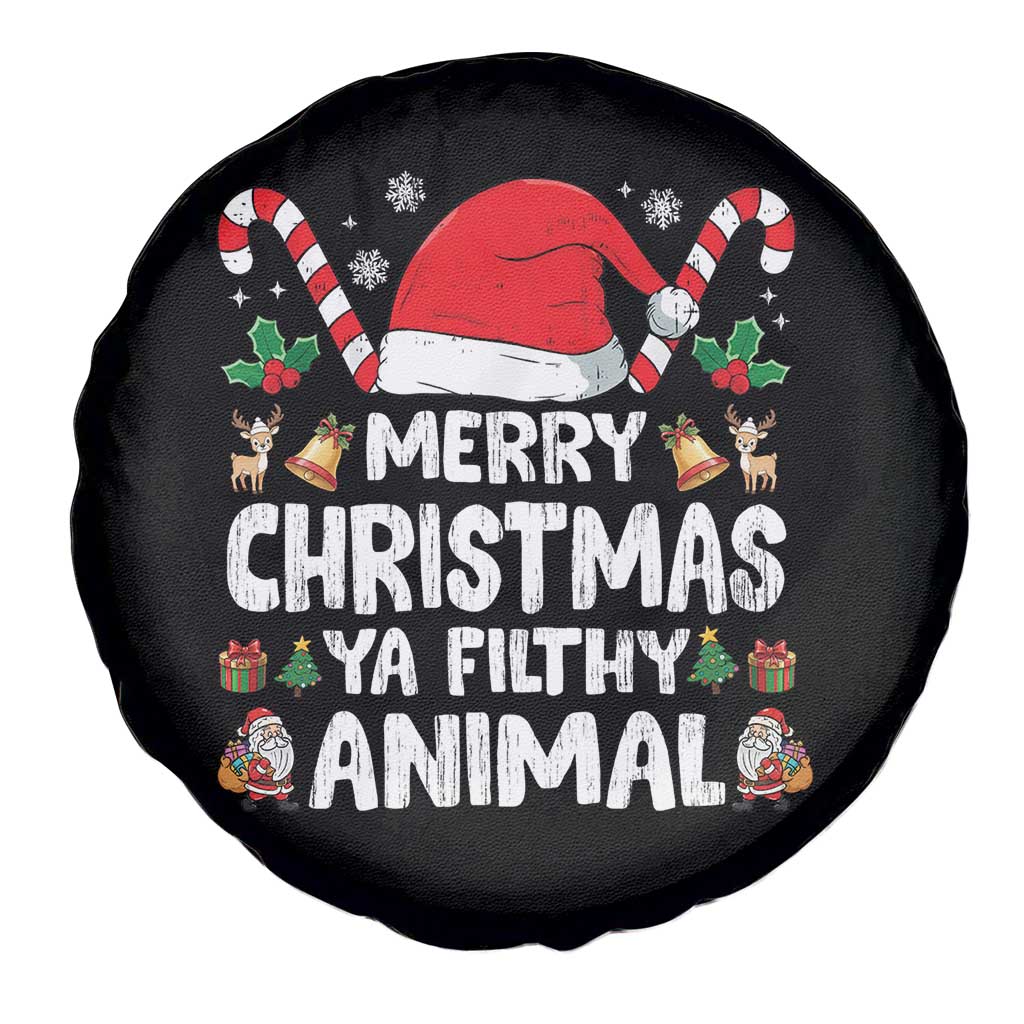 Merry Christmas Ya Filthy Animal Spare Tire Cover Funny Home Xmas Alone Movie Pajama TS10 Print Your Wear