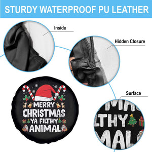 Merry Christmas Ya Filthy Animal Spare Tire Cover Funny Home Xmas Alone Movie Pajama TS10 Print Your Wear