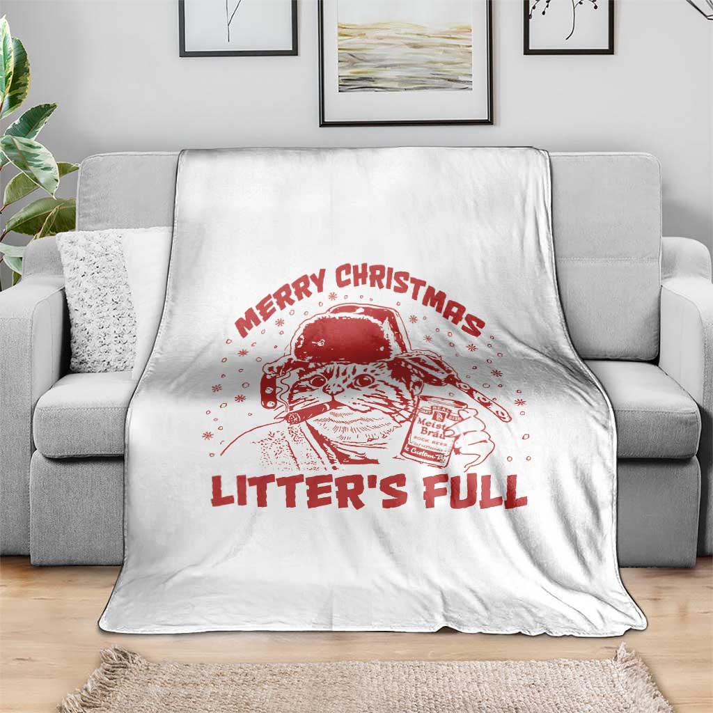 Litters Full Throw Blanket Funny Cat Christmas Vacation TS10 Print Your Wear