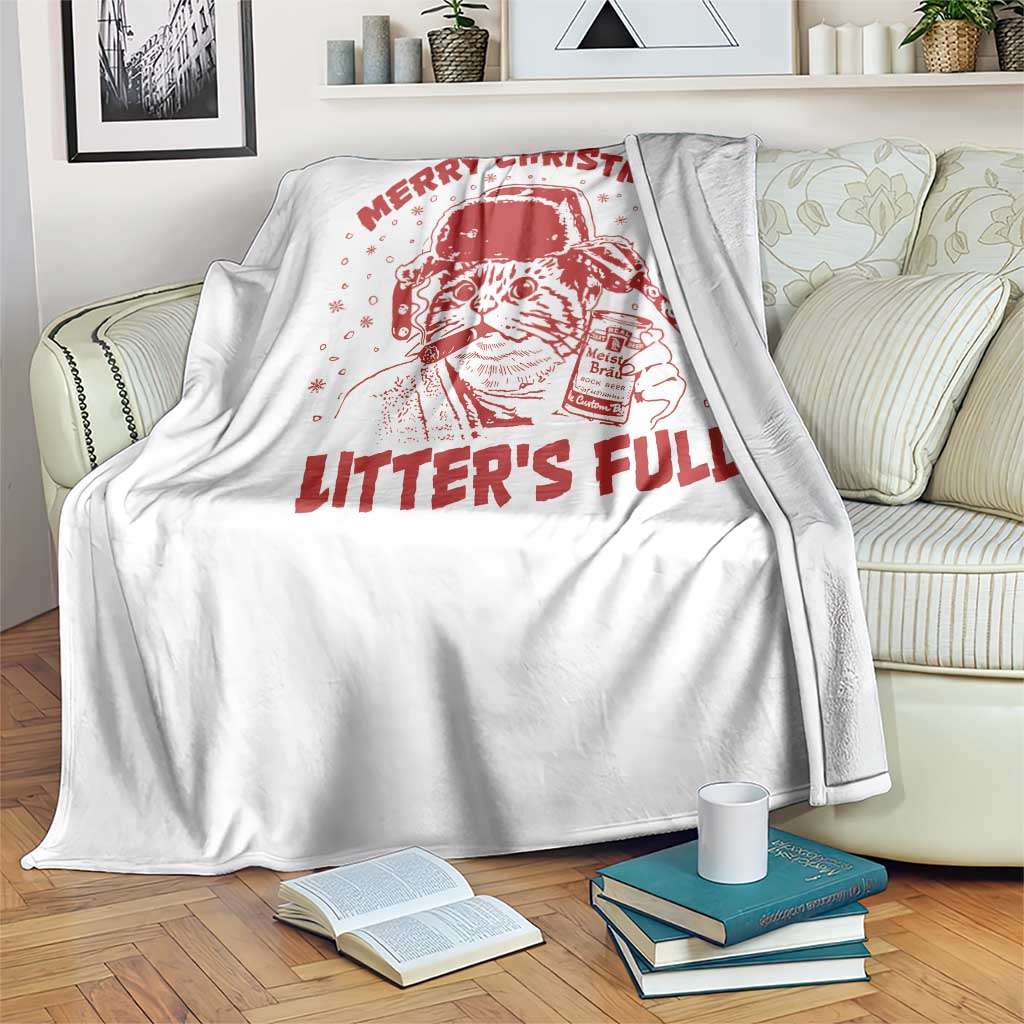 Litters Full Throw Blanket Funny Cat Christmas Vacation TS10 Print Your Wear