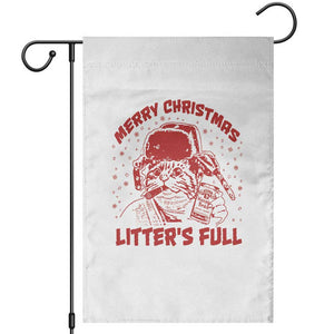 Litters Full Garden Flag Funny Cat Christmas Vacation TS10 White Print Your Wear
