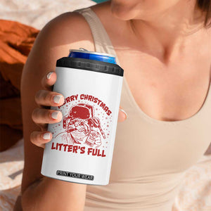 Litters Full 4 in 1 Can Cooler Tumbler Funny Cat Christmas Vacation TS10 Print Your Wear