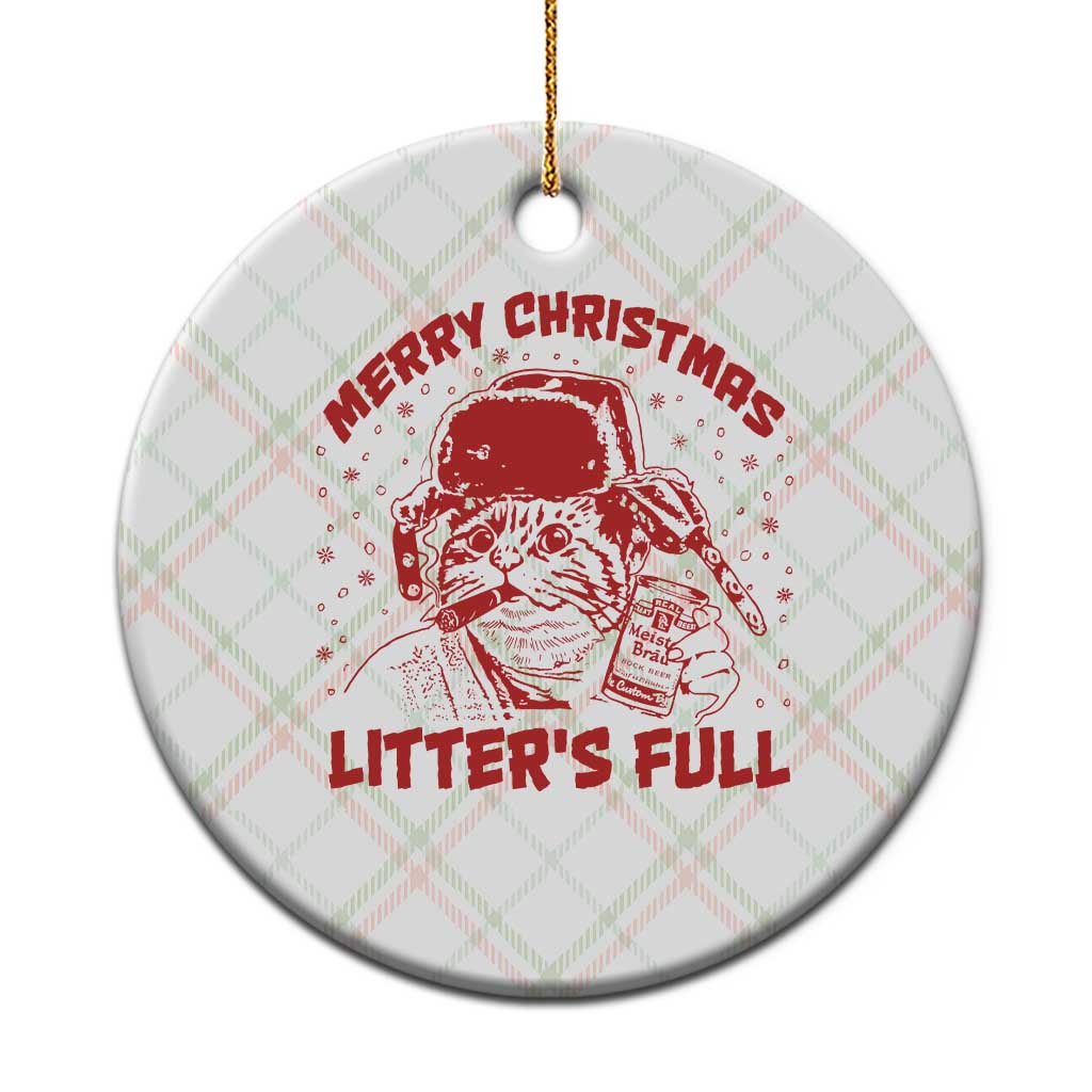 Litters Full Ceramic Ornament Funny Cat Christmas Vacation TS10 1pc Christmas Plaid Print Your Wear