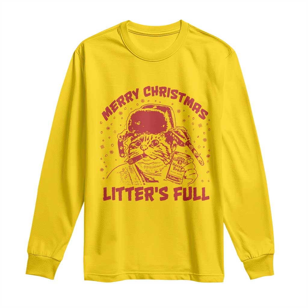 Litters Full Long Sleeve Shirt Funny Cat Christmas Vacation TS10 Daisy Print Your Wear