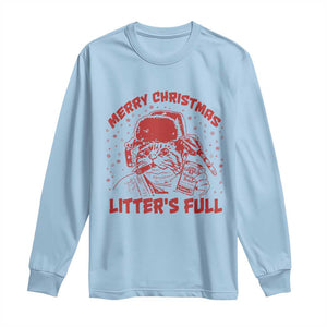 Litters Full Long Sleeve Shirt Funny Cat Christmas Vacation TS10 Light Blue Print Your Wear