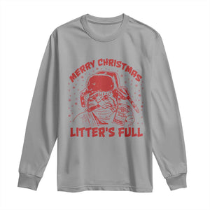 Litters Full Long Sleeve Shirt Funny Cat Christmas Vacation TS10 Sport Gray Print Your Wear