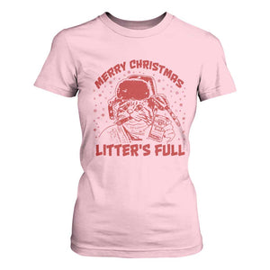 Litters Full T Shirt For Women Funny Cat Christmas Vacation TS10 Light Pink Print Your Wear