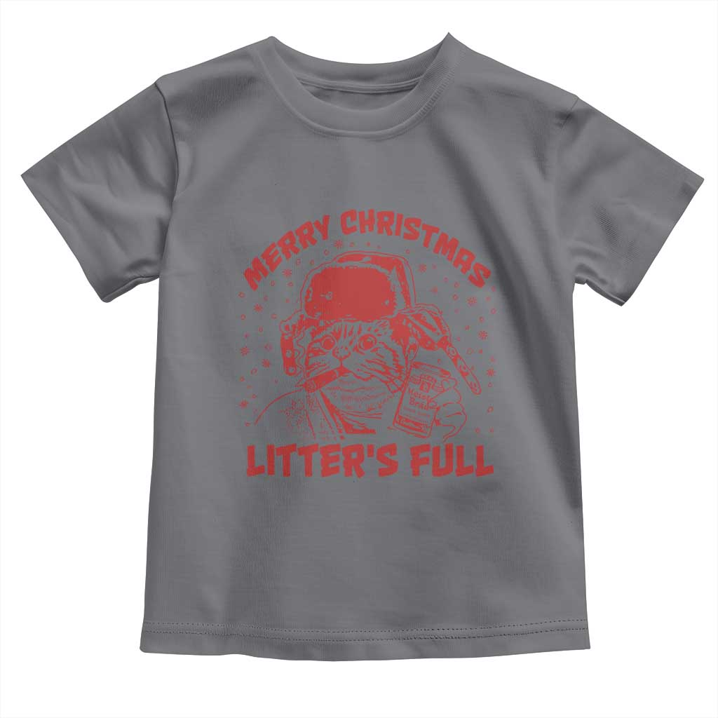 Litters Full Toddler T Shirt Funny Cat Christmas Vacation TS10 Charcoal Print Your Wear