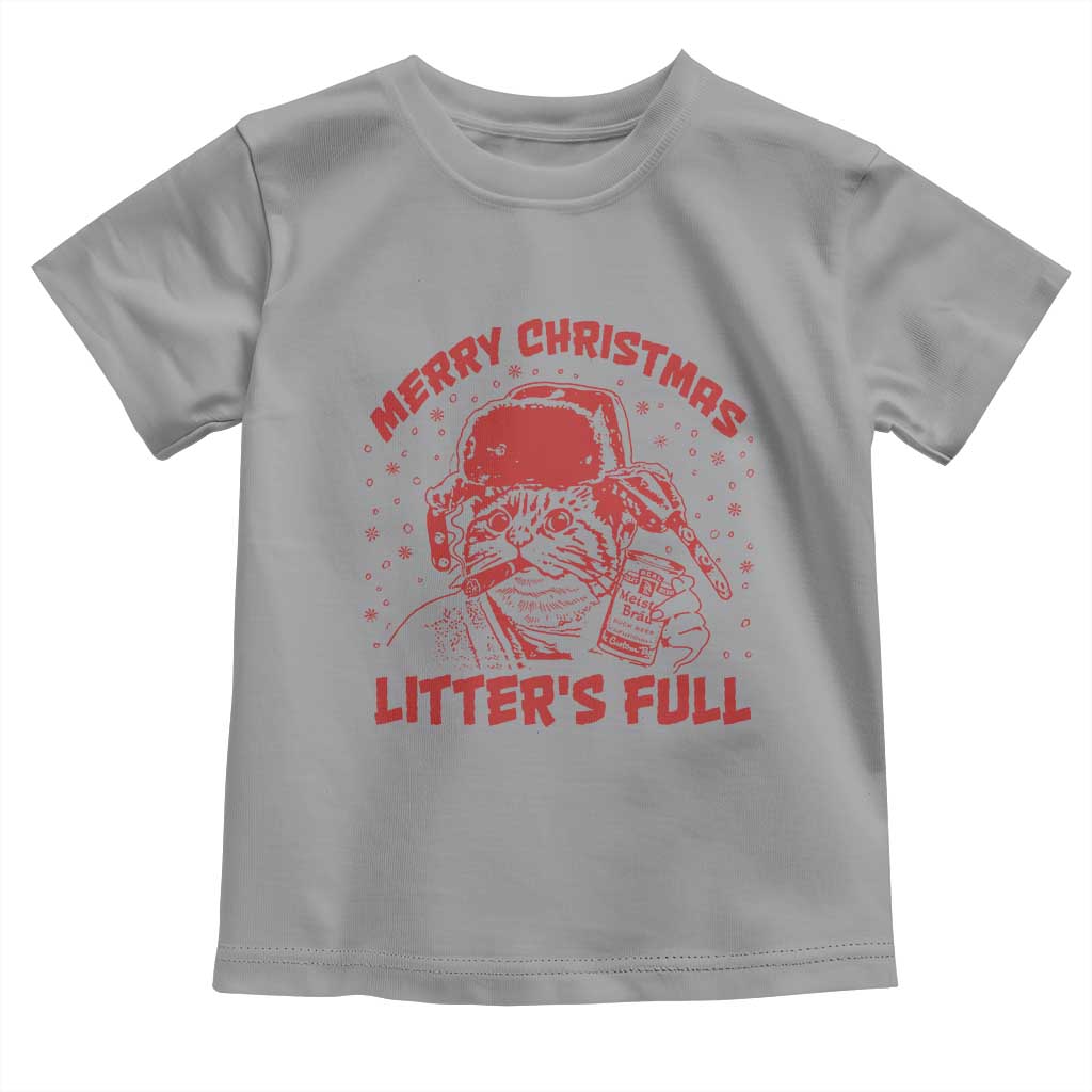 Litters Full Toddler T Shirt Funny Cat Christmas Vacation TS10 Sport Gray Print Your Wear