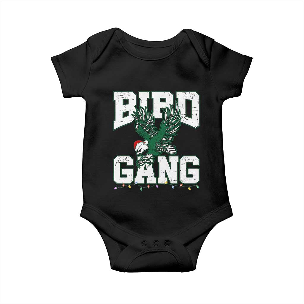 PFE Bird Gang Christmas Baby Onesie Philly Lover Santa Bird TS10 Black Print Your Wear