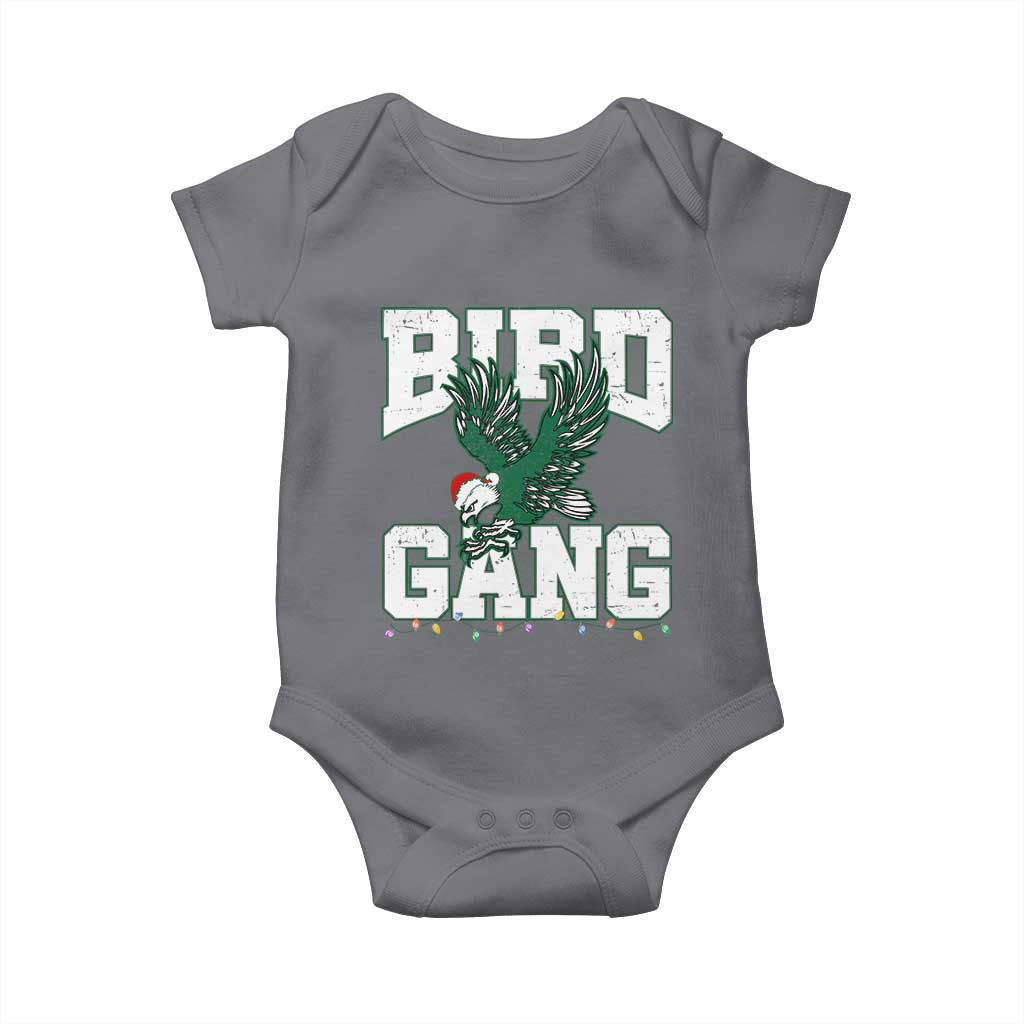 PFE Bird Gang Christmas Baby Onesie Philly Lover Santa Bird TS10 Charcoal Print Your Wear