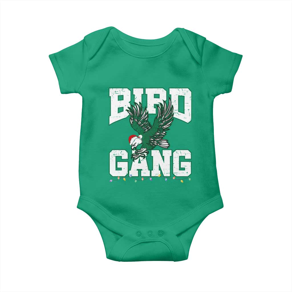 PFE Bird Gang Christmas Baby Onesie Philly Lover Santa Bird TS10 Irish Green Print Your Wear