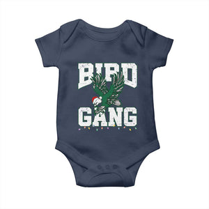 PFE Bird Gang Christmas Baby Onesie Philly Lover Santa Bird TS10 Navy Print Your Wear