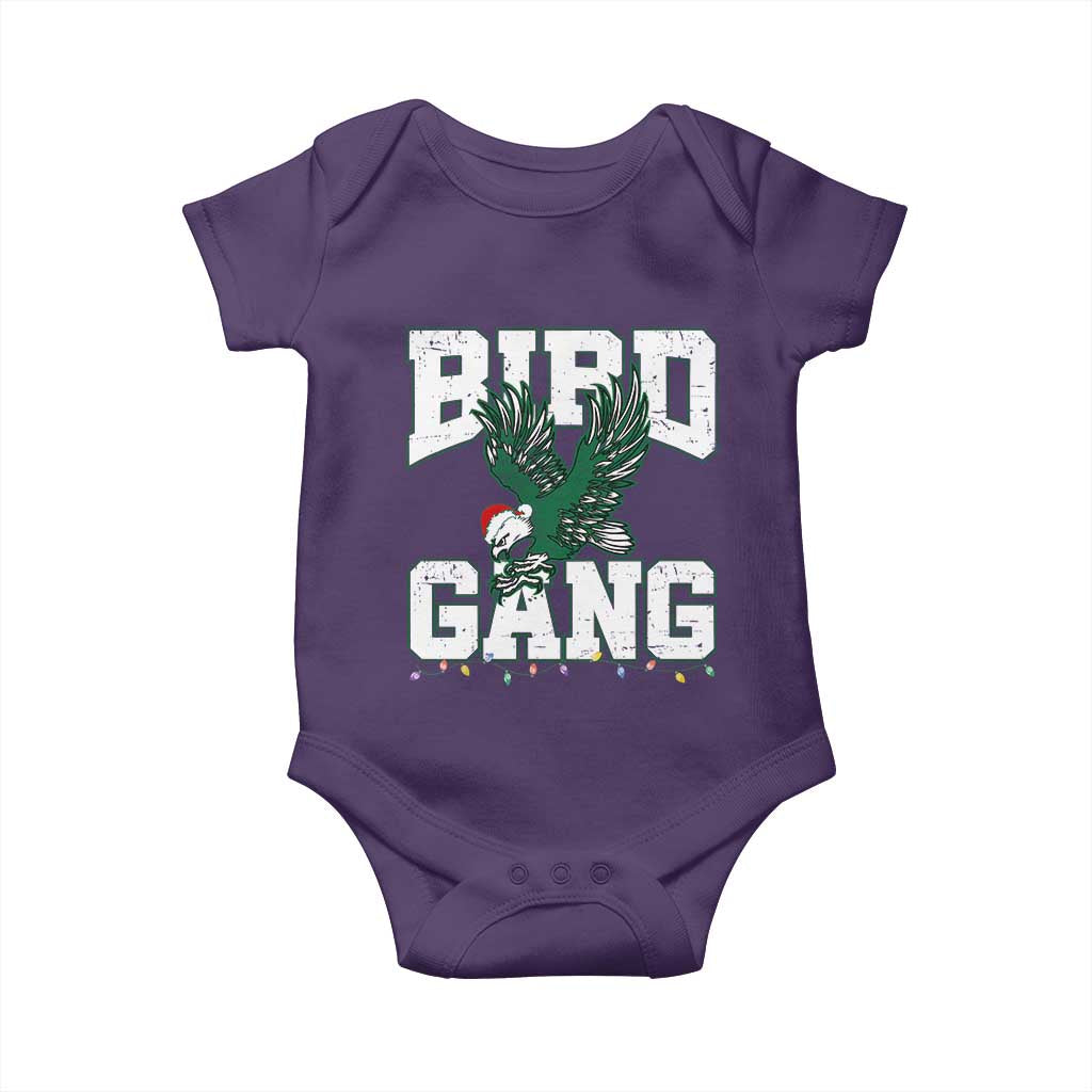 PFE Bird Gang Christmas Baby Onesie Philly Lover Santa Bird TS10 Purple Print Your Wear