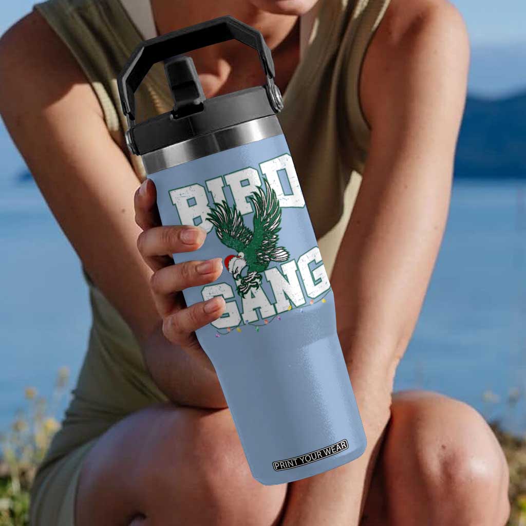 PFE Bird Gang Christmas Flip Straw Tumbler Philly Lover Santa Bird TS10 One Size: 30 oz Light Blue Print Your Wear