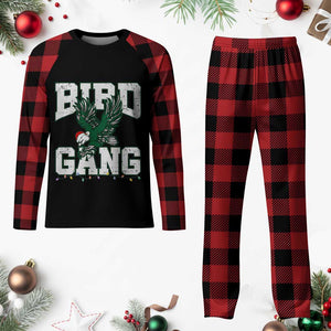PFE Bird Gang Christmas Plaid Pajama Set Philly Lover Santa Bird TS10 Buffalo Plaid Print Your Wear