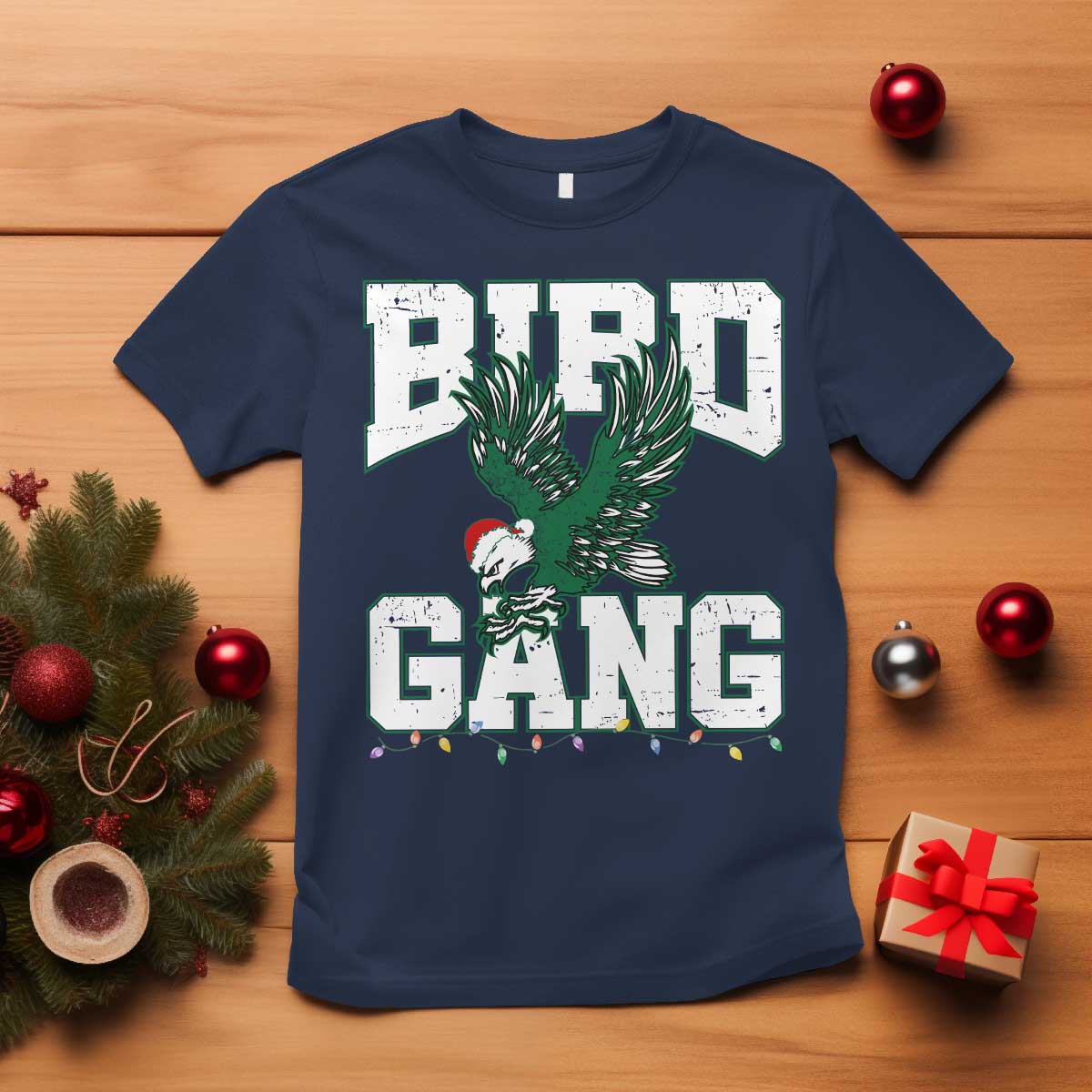 PFE Bird Gang Christmas T Shirt Philly Lover Santa Bird TS10 Navy Print Your Wear