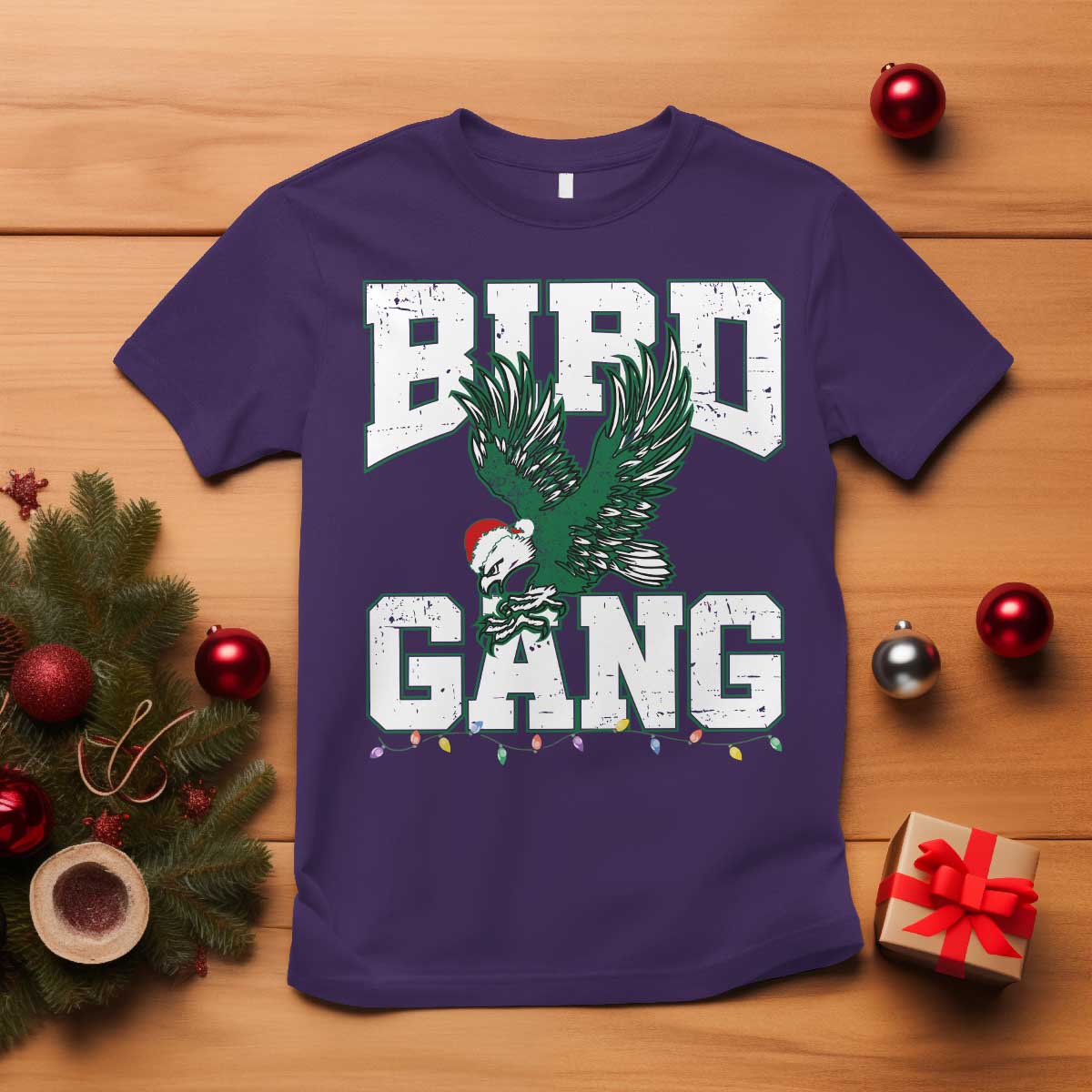 PFE Bird Gang Christmas T Shirt Philly Lover Santa Bird TS10 Purple Print Your Wear