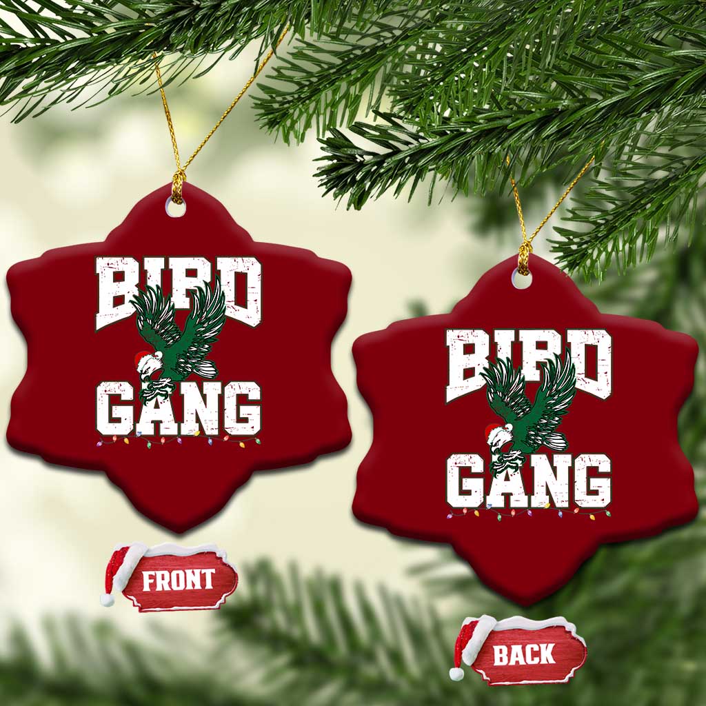 PFE Bird Gang Christmas Ceramic Ornament Philly Lover Santa Bird TS10 Print Your Wear