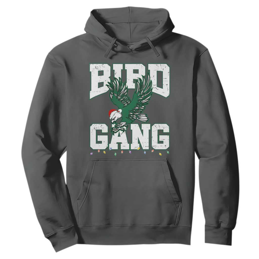PFE Bird Gang Christmas Hoodie Philly Lover Santa Bird TS10 Dark Heather Print Your Wear