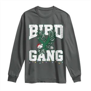 PFE Bird Gang Christmas Long Sleeve Shirt Philly Lover Santa Bird TS10 Dark Heather Print Your Wear