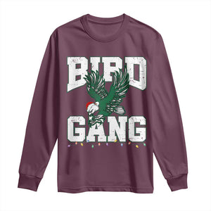 PFE Bird Gang Christmas Long Sleeve Shirt Philly Lover Santa Bird TS10 Maroon Print Your Wear