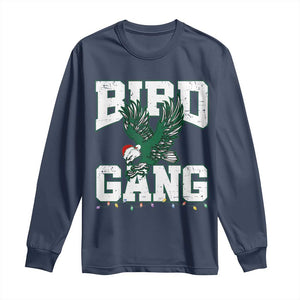 PFE Bird Gang Christmas Long Sleeve Shirt Philly Lover Santa Bird TS10 Navy Print Your Wear