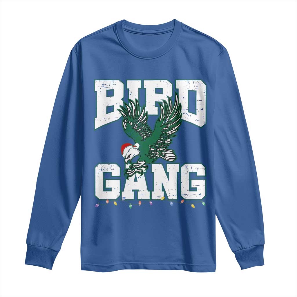 PFE Bird Gang Christmas Long Sleeve Shirt Philly Lover Santa Bird TS10 Royal Blue Print Your Wear