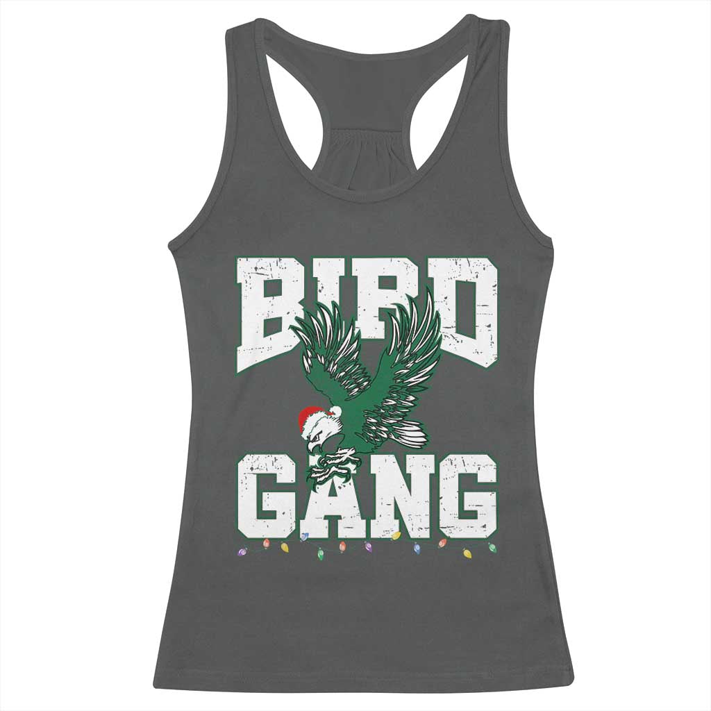 PFE Bird Gang Christmas Racerback Tank Top Philly Lover Santa Bird TS10 Dark Heather Print Your Wear