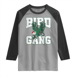 PFE Bird Gang Christmas Raglan Shirt Philly Lover Santa Bird TS10 Sport Gray Black Print Your Wear