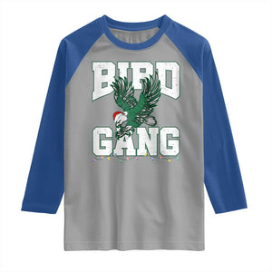 PFE Bird Gang Christmas Raglan Shirt Philly Lover Santa Bird TS10 Sport Gray Royal Print Your Wear