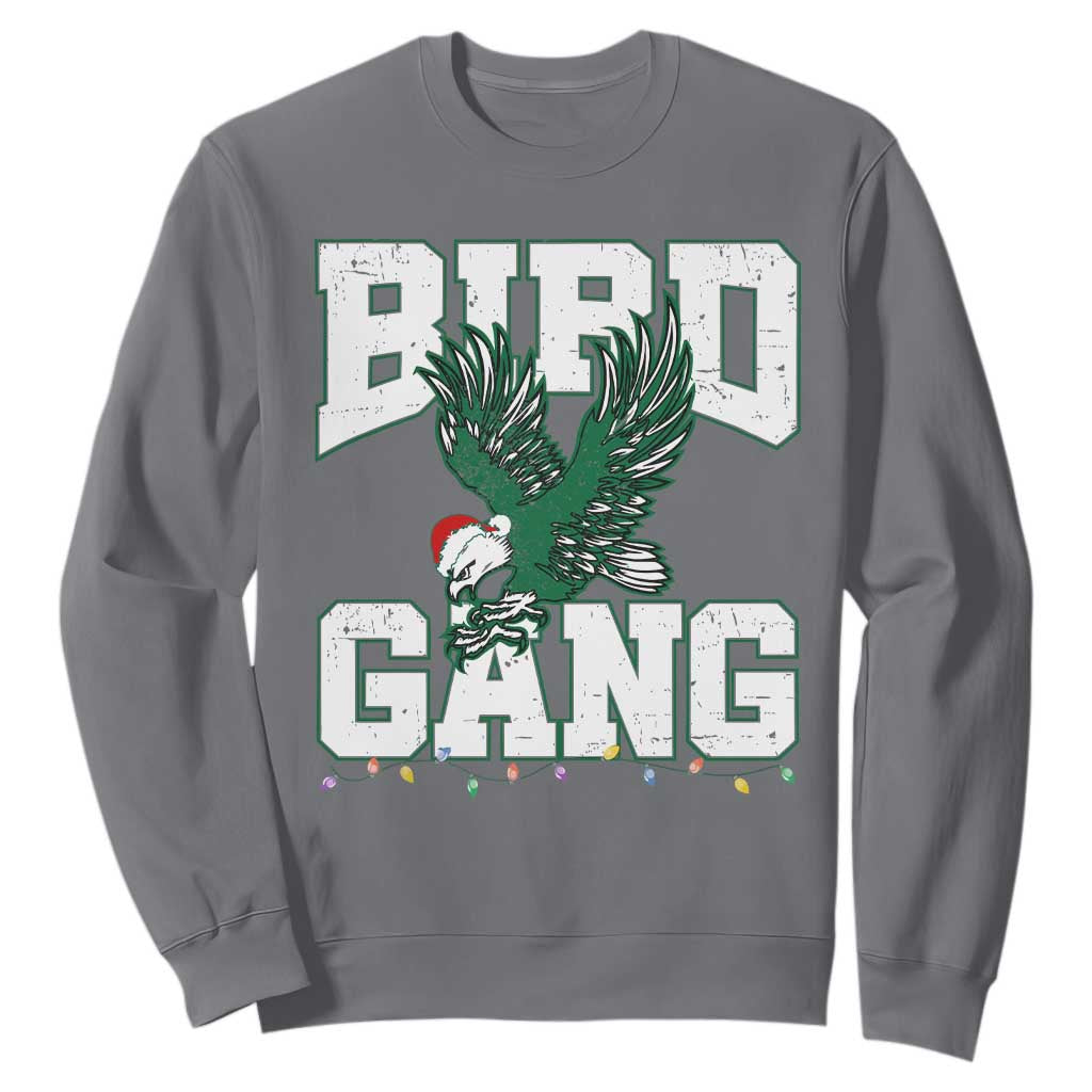 Philadelphia Bird Gang Christmas Sweatshirt Philly Fan Santa Eagle TS10 Charcoal Print Your Wear