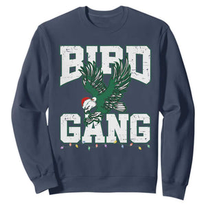 Philadelphia Bird Gang Christmas Sweatshirt Philly Fan Santa Eagle TS10 Navy Print Your Wear