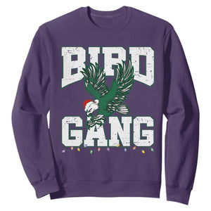 Philadelphia Bird Gang Christmas Sweatshirt Philly Fan Santa Eagle TS10 Purple Print Your Wear