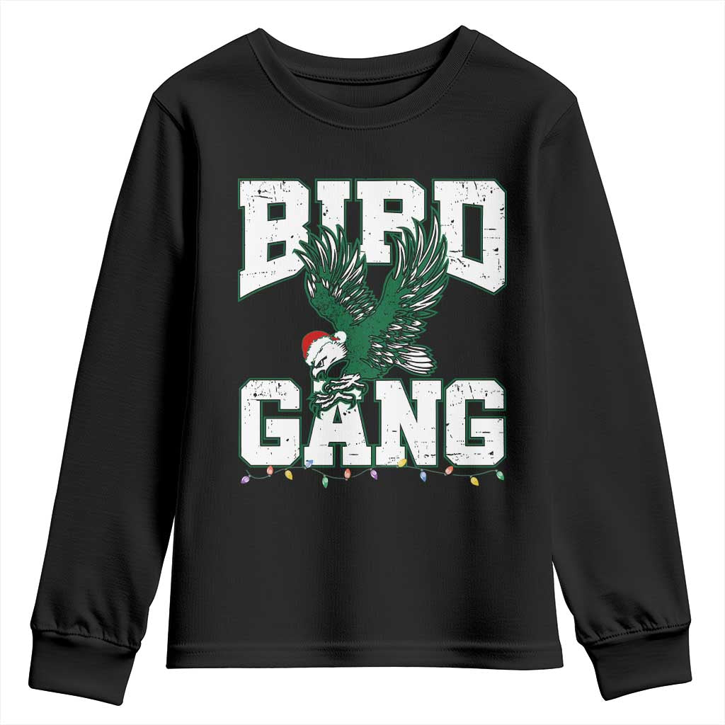 PFE Bird Gang Christmas Youth Sweatshirt Philly Lover Santa Bird TS10 Black Print Your Wear