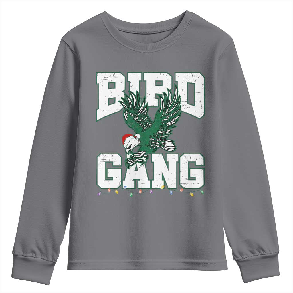 PFE Bird Gang Christmas Youth Sweatshirt Philly Lover Santa Bird TS10 Charcoal Print Your Wear