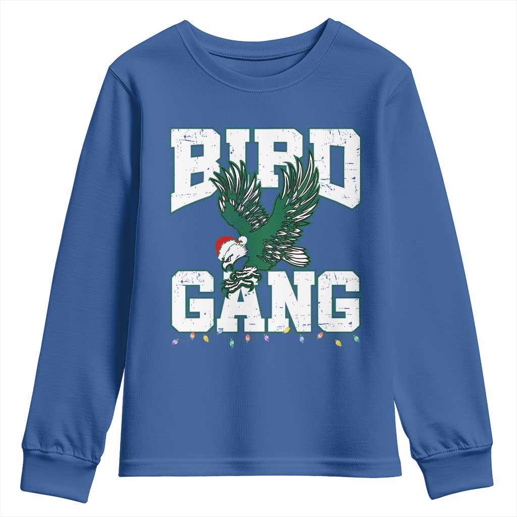 PFE Bird Gang Christmas Youth Sweatshirt Philly Lover Santa Bird TS10 Royal Blue Print Your Wear