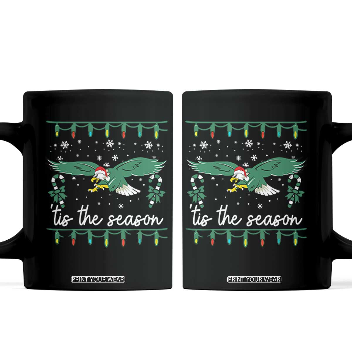 Christmas Philly Lover Coffee Mug Tis The Season Football Lovers EF TS10 Black Print Your Wear