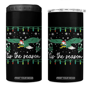 Christmas Philly Lover 4 in 1 Can Cooler Tumbler Tis The Season Football Lovers EF TS10 One Size: 16 oz Black Print Your Wear