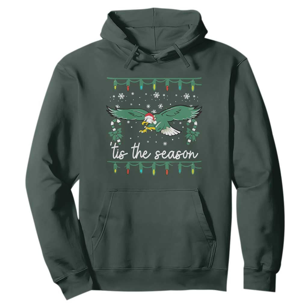 Christmas Philly Lover Hoodie Tis The Season Football Lovers EF TS10 Dark Forest Green Print Your Wear