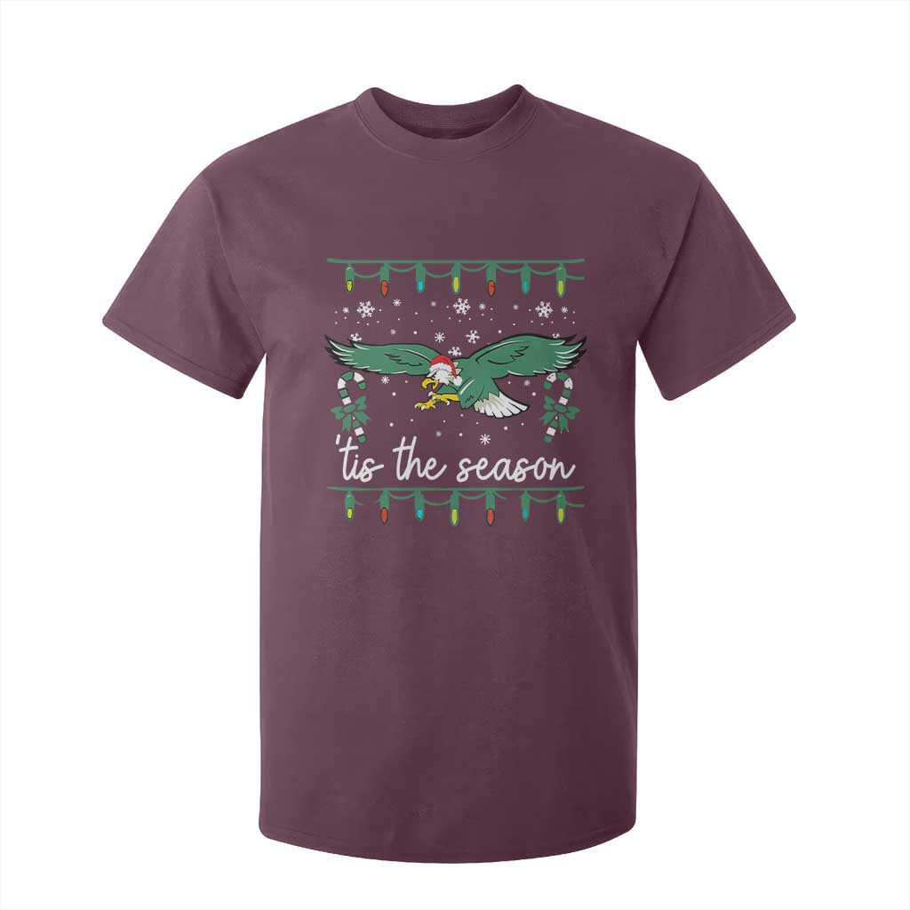 Christmas Philly Lover T Shirt For Kid Tis The Season Football Lovers EF TS10 Maroon Print Your Wear
