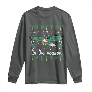 Christmas Philly Lover Long Sleeve Shirt Tis The Season Football Lovers EF TS10 Dark Heather Print Your Wear