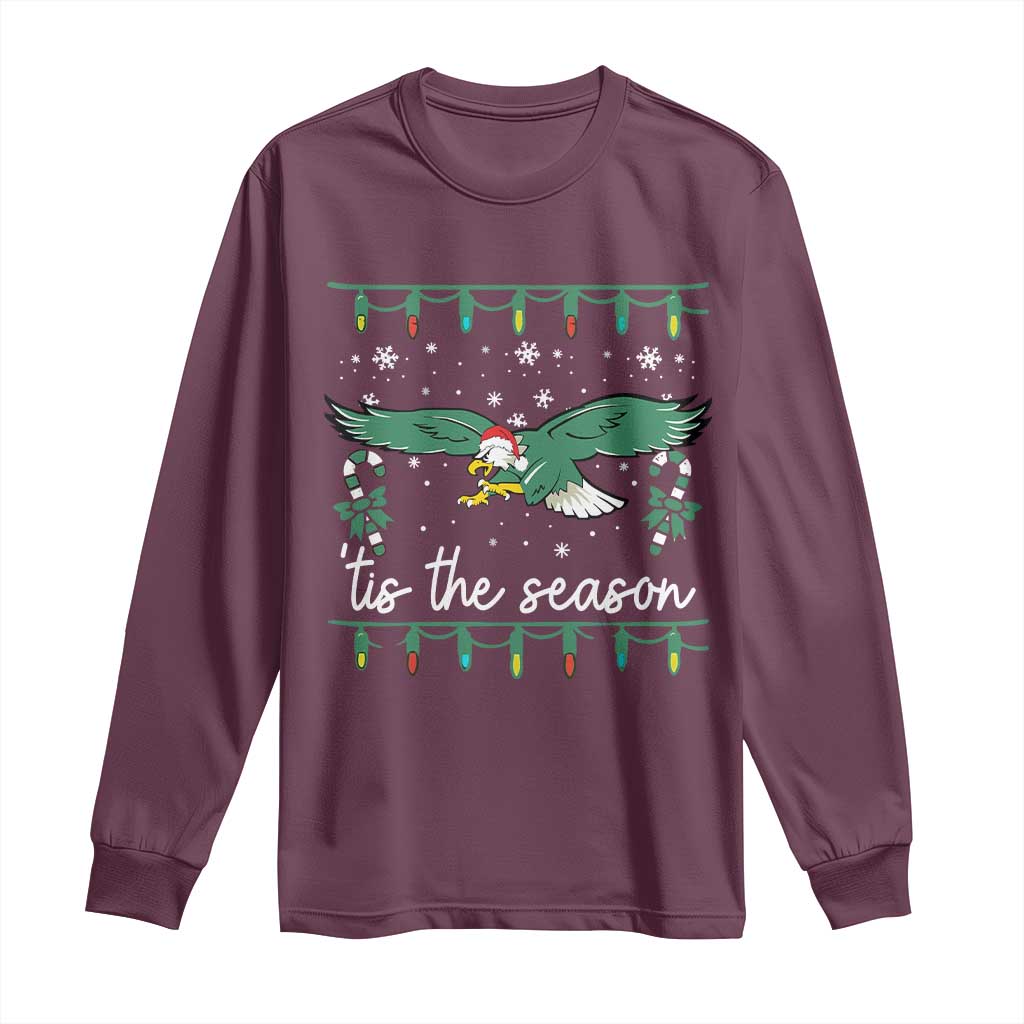 Christmas Philly Lover Long Sleeve Shirt Tis The Season Football Lovers EF TS10 Maroon Print Your Wear