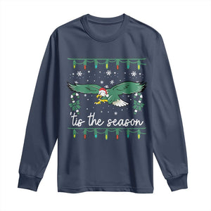 Christmas Philly Lover Long Sleeve Shirt Tis The Season Football Lovers EF TS10 Navy Print Your Wear