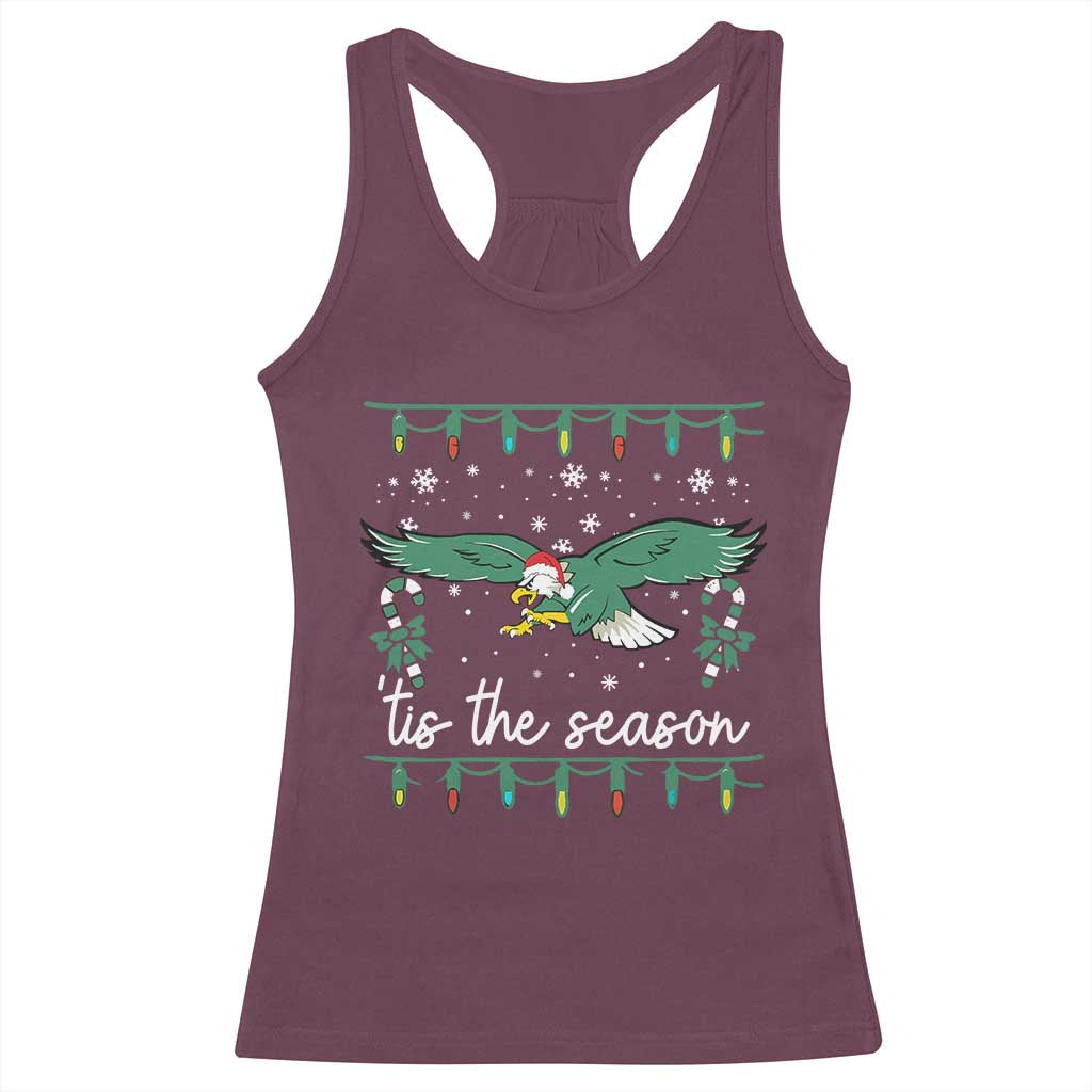 Christmas Philly Lover Racerback Tank Top Tis The Season Football Lovers EF TS10 Maroon Print Your Wear