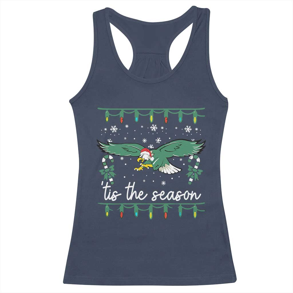 Christmas Philly Lover Racerback Tank Top Tis The Season Football Lovers EF TS10 Navy Print Your Wear