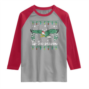Christmas Philly Lover Raglan Shirt Tis The Season Football Lovers EF TS10 Sport Gray Red Print Your Wear