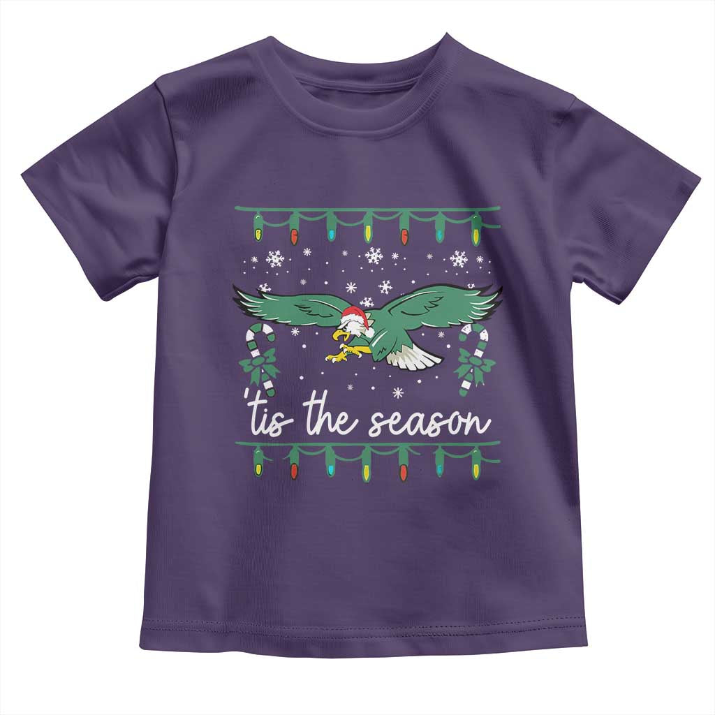 Christmas Philly Lover Toddler T Shirt Tis The Season Football Lovers EF TS10 Purple Print Your Wear