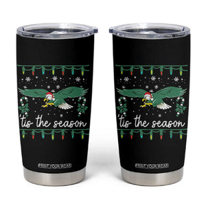 Philadelphia Christmas Tumbler Cup Tis The Season Football Philly Fan Eagle TS10 Black Print Your Wear
