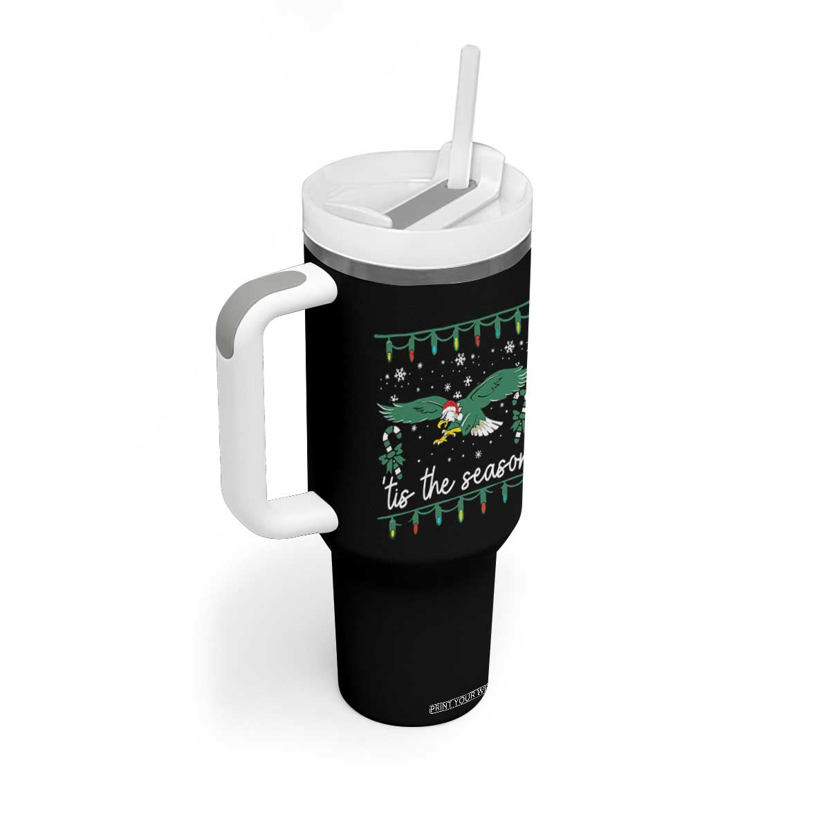Christmas Philly Lover Tumbler With Handle Tis The Season Football Lovers EF TS10 Print Your Wear